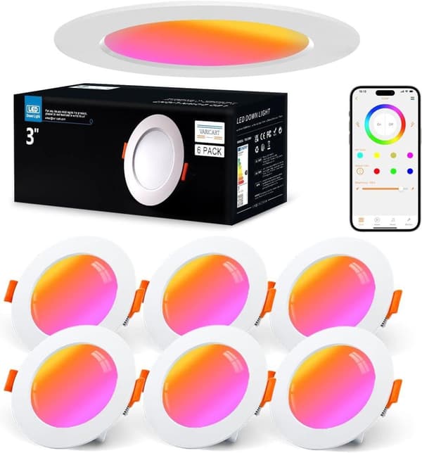 Smarta RGB LED-Spotlights 6-pack VARICART
