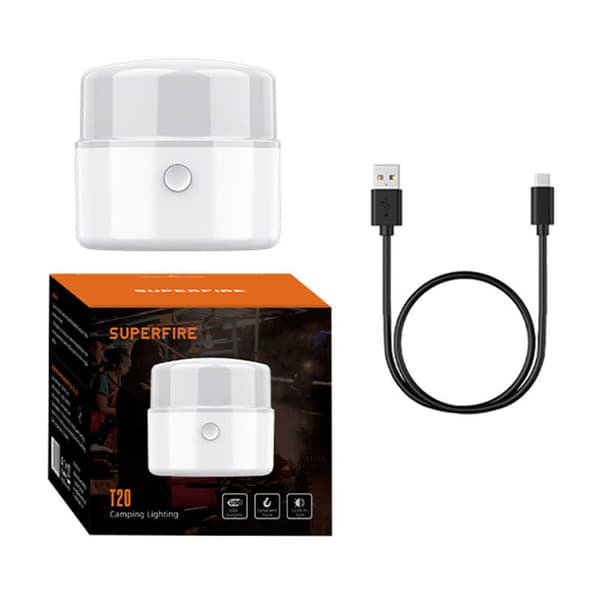 Retkeilyvalaisin Superfire T20, 180lm, USB