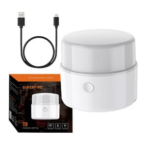 Retkeilyvalaisin Superfire T20, 180lm, USB