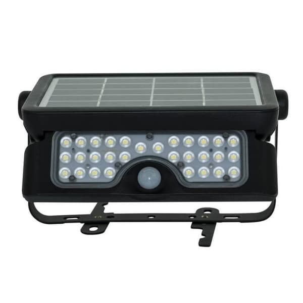 Solar spotlight med 2 rörelsedetektorer 1080 lumen - LUCECO - LED - Solar - Svart