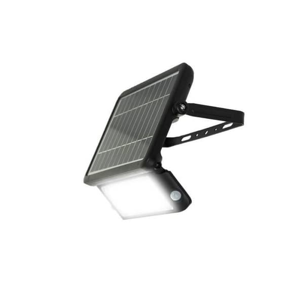 Solar spotlight med 2 rörelsedetektorer 1080 lumen - LUCECO - LED - Solar - Svart