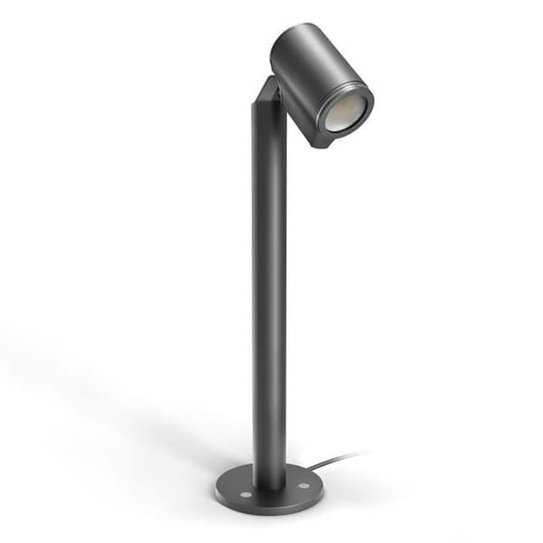 Steinel - 068677 - Spot Way utomhus LED-pollare, GU10, Justerbar 90, Stolpe för trädgård och terrass, 6,7 W, 512 lm