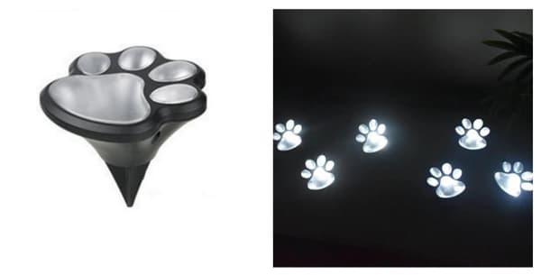 INF 3 Pack Solar Garden Lights, udendørs vandtætte Cat Paw Lights