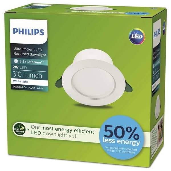 Philips 8720169308084 Diamond LED infälld spotlight 2 W vit