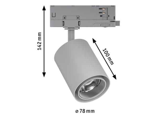 Paulmann 96555, Spotlight på skinne, Ikke-utskiftbare pærer, 1 ampuller, LED, 20 W, 4000 K