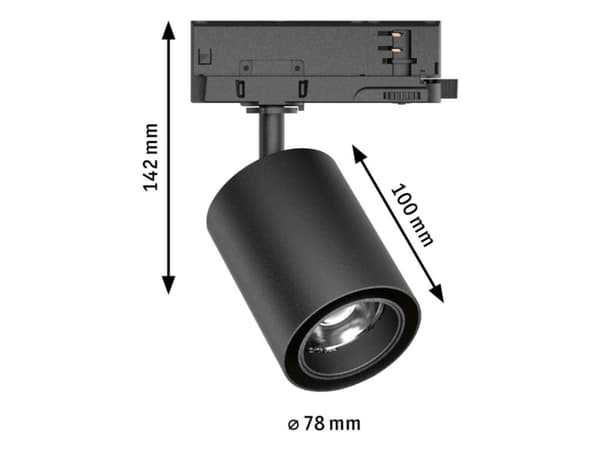 Paulmann Kratos 96548 LED-kiskospotti ProRail3 18.5 W LED (RGB) Musta