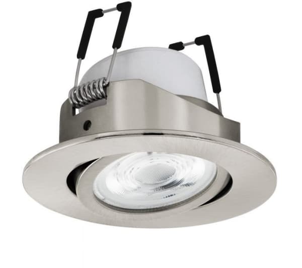 EGLO Saliceto-Z, Innsunket spotlight, 1 ampuller, LED, 220-240 V, Aluminium, Satin Stål