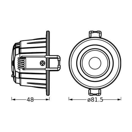 LED spotlight - LEDVANCE - Combo Adjust - Vit aluminium - 6W - 600lm - IP65