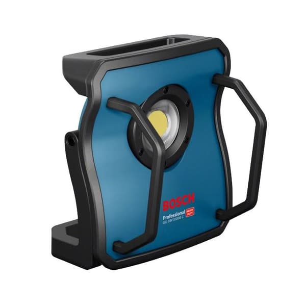 Trådlös byggstrålkastare GLI 18V-10000 C - BOSCH - 0601446900 - Kraftfull LED - Armerat metallhölje Svart, Blå
