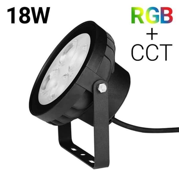 RGB+CCT trädgårds LED-projektor 18W - MiBoxer - FUTC09 - RF/WiFi-kontroll - IP66