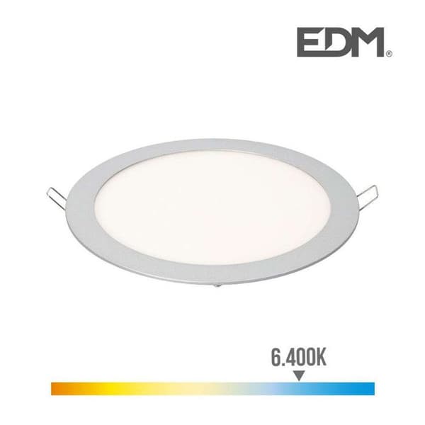 Rund infälld LED-downlight 20W 6400K 1500lm - Lumeco 31566 - matt krom - hög prestanda