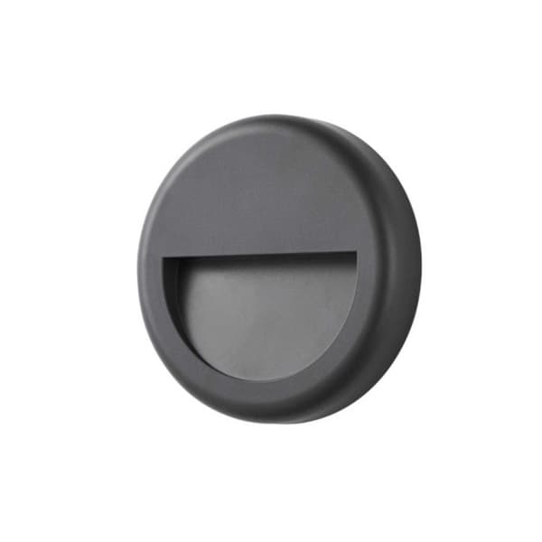 LED vägglampa 6W 70 lumen 4000K dagsljus IP65 - EDM - Svart