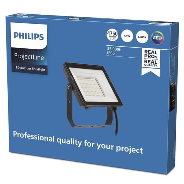 Philips LED-projektor - 50W 4750lm 6500K - IP65