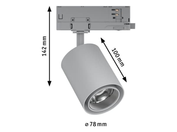 Paulmann 96573, Spotlight på skinne, Ikke-utskiftbare pærer, 1 ampuller, LED, 28 W, 3000 K