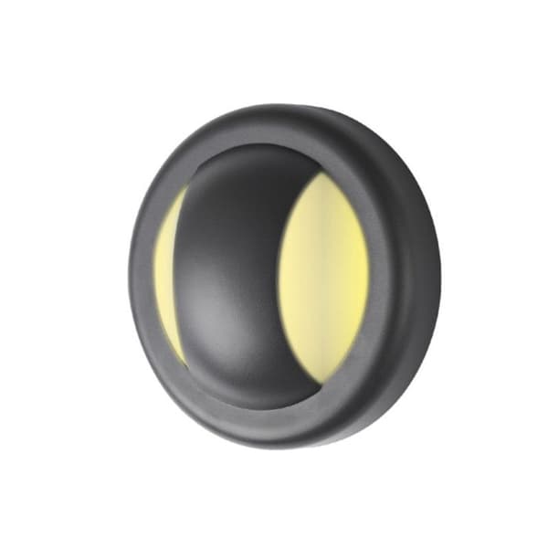 LED vägglampa 6W 250 lumen 4000K dagsljus IP65 rund EDM - Grå