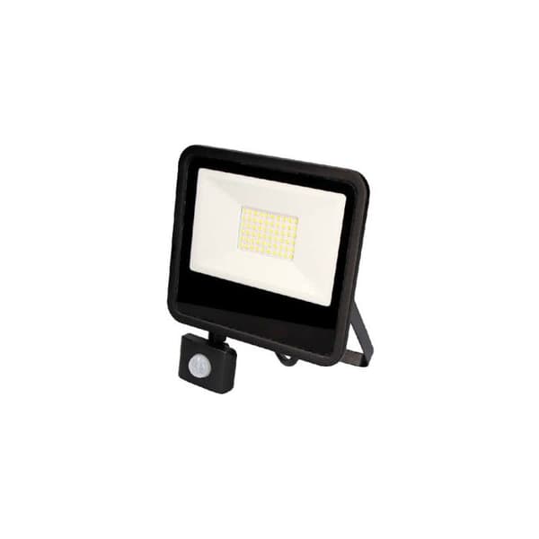 Led EDM-projektor med rörelsedetektor - 50W 4000 Lumen - 6400K - Svart
