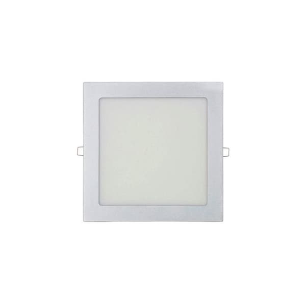 Fyrkantig LED-spotlight EDM - 22cm - 20W - 1500lm - 4000K - Krom ram - 31585