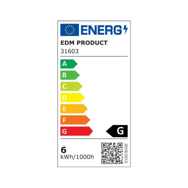 Mini rund EDM LED spotlight - 6W - 320lm - 6400K - Krom ram - 31603