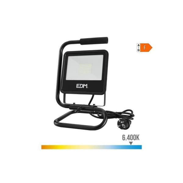 LED-projektor med stöd 50W 4000lm 6400K kallt svart ljus EDM-serien - GENERISK