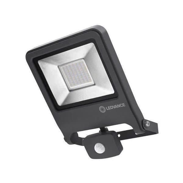 LED-strålkastare utomhus - LEDVANCE - Endura Flood 50W - Närvarodetektor - Mörkgrå