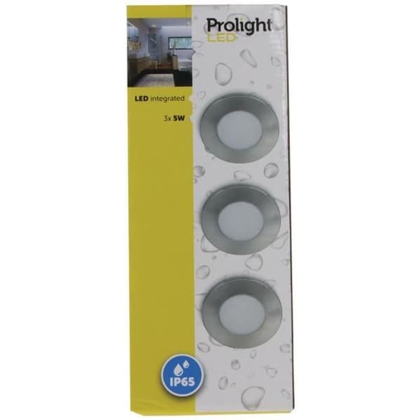 PROLIGHT - Inbyggnadslampa 3 spottar 250 lumen 2700k IP65