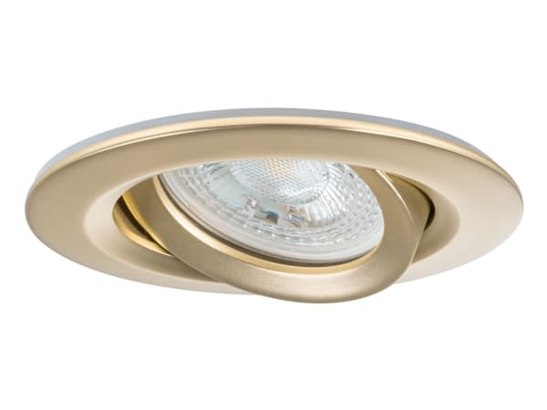 Paulmann Nova Plus, Nedtryckbar spotlight, GU10, 3 lampor, LED, 2700 K, Guld