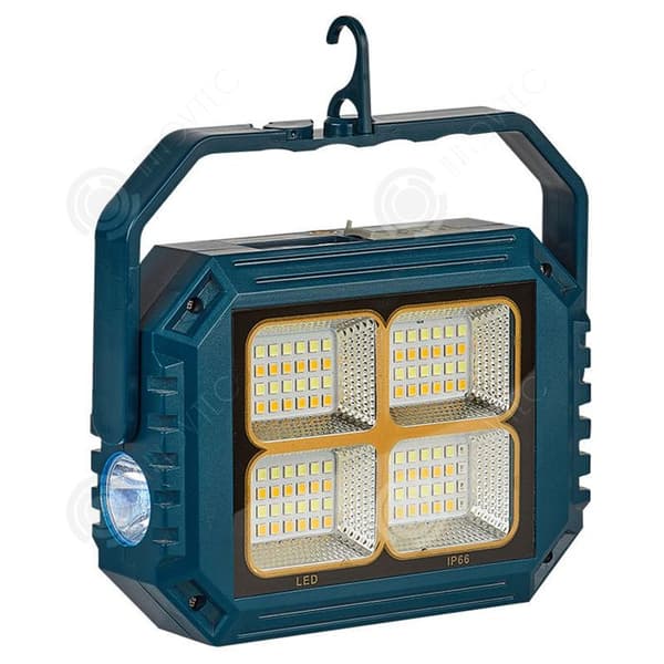 INN LED-projektor 40W solstrålkastare med 4 ljuslägen och superljus ficklampa, stödet kan rotera 360 grader