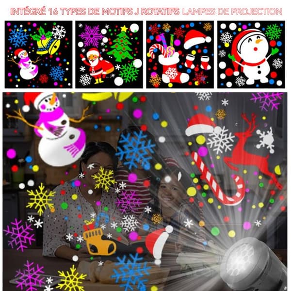 TD® 16-siffrig snöflinga-animationsmodell inomhus LED-projektionsljus för snöflinga utomhus