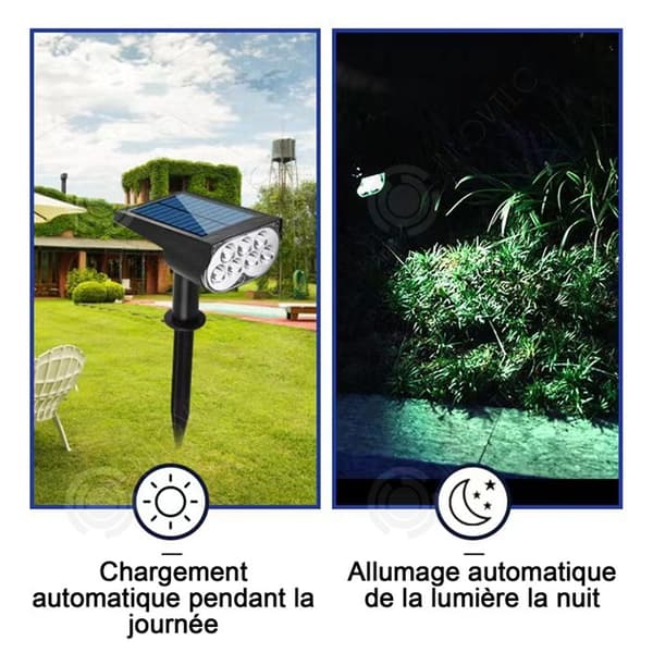 INN Solar Spotlight Colorful Light 7LED utomhus Solar Spotlight Vattentät utomhus strålkastare Solar Lamps Etan Solar Lamps