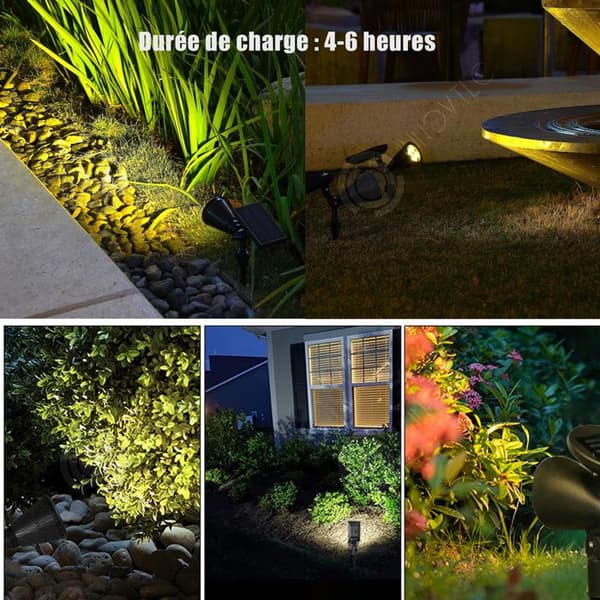 INN Solar Spotlight 2 st Utomhusspotlights Super Bright LED Solar Spotlight Utomhus Vattentät Utomhusspotlight Solar Outdoor Spotlight