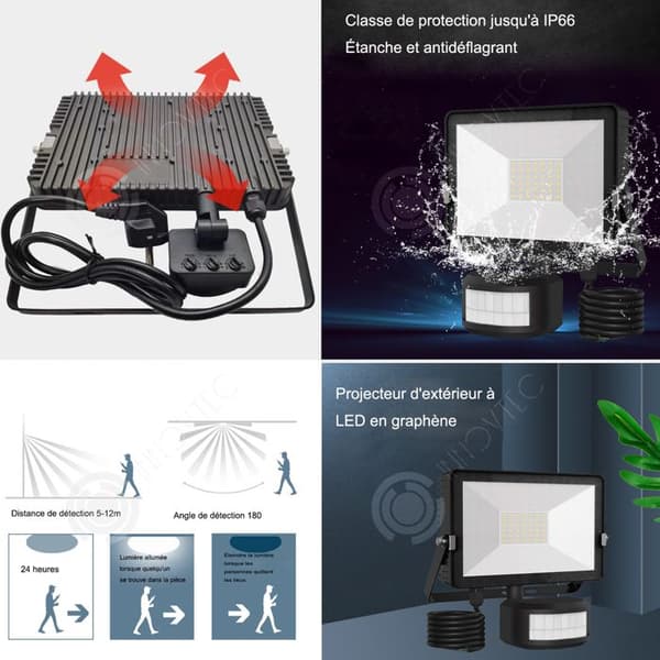 INN LED-projektor 2 st 30W IP66 med fjärrkontroll vattentät bärbar utomhusspot super ljus LED-projektor utomhusspot