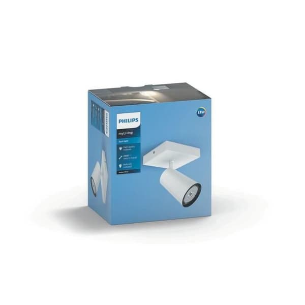 Infälld spotlight - Philips - myLiving - GU10 - LED - Vit - A++