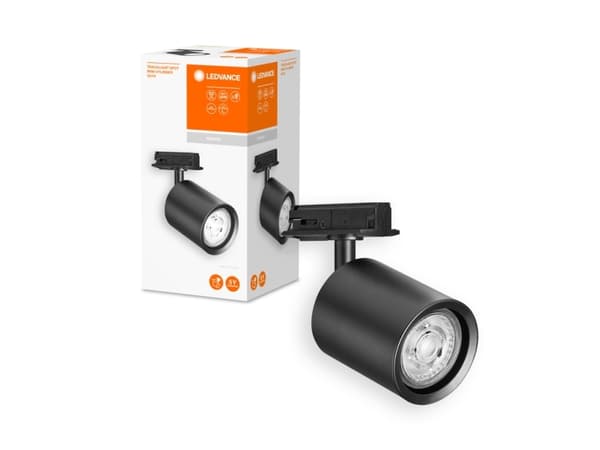 LEDVANCE Tracklight Spot Mini Cylinder, Spotlight på skinne, GU10, 1 ampuller, 220 - 240 V, Sort