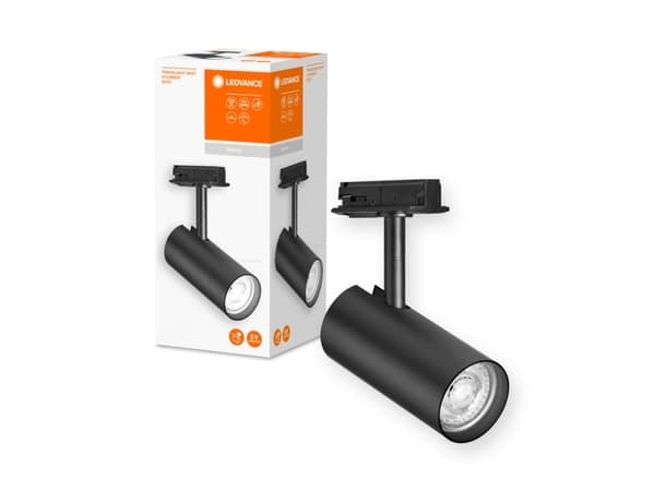 LEDVANCE Tracklight Spot Cylinder, Spotlight på skinne, GU10, 1 ampuller, 220 - 240 V, Sort