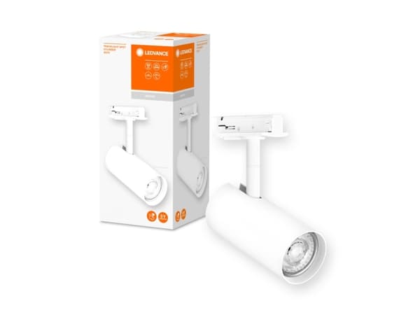 LEDVANCE Tracklight Spot Cylinder, Spotlight på skinne, GU10, 1 ampuller, 220 - 240 V, Hvit