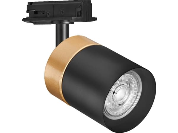 LEDVANCE Tracklight Spot Cylinder, Spotlight på skinne, GU10, 1 ampuller, 220 - 240 V, Sort, Gull