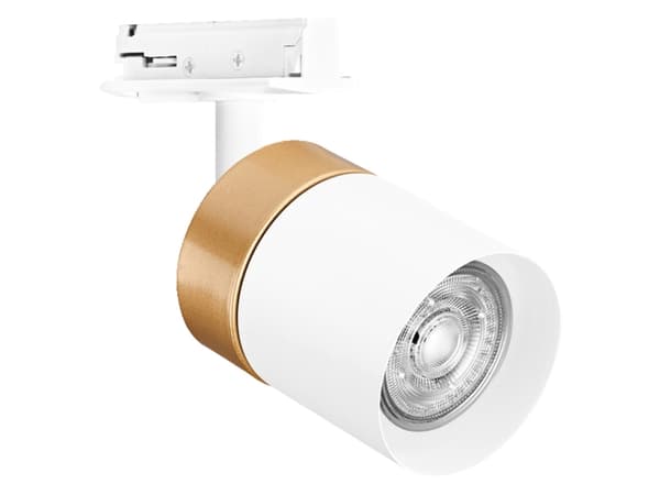 LEDVANCE Tracklight Spot Cylinder, Spotlight på skinne, GU10, 1 ampuller, Gull, Hvit