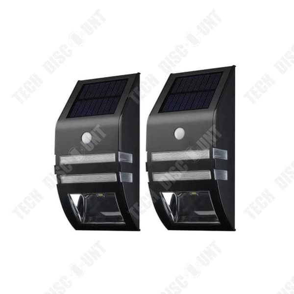 TD® [LED Solar Wall Lamp] 2-pack utomhussolarbelysning Automatiska rörelsedetektorer Drivs av Sola Energy