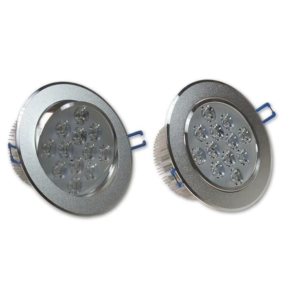 12x LEDVero LED Downlight 12W rund form varmvit.