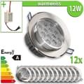 Miniatyrbild 1 av 4: 12x LEDVero LED Downlight 12W rund form varmvit.