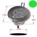 Miniatyrbild 4 av 4: 12x LEDVero LED Downlight 5W rund kallvit.
