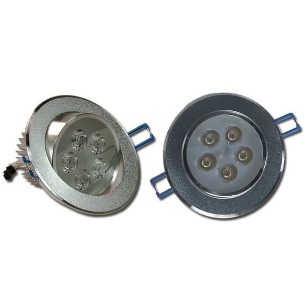 12x LEDVero LED Downlight 5W rund kallvit.