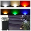 Miniatyrbild 4 av 4: LED-infälld spotlight underjordisk utomhusbelysning för däck Trädgårdsgång Trappa uteplats 1w COB (pack med 6) varmvit