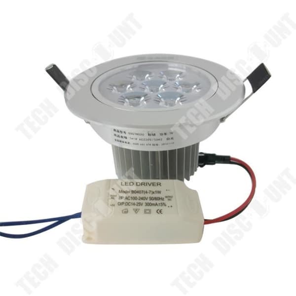 TD® 10x LEDVero LED Downlight 7W rund kallvit.