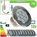 Miniatyrbild 4 av 4: TD® 10x LEDVero LED Downlight 7W rund kallvit.