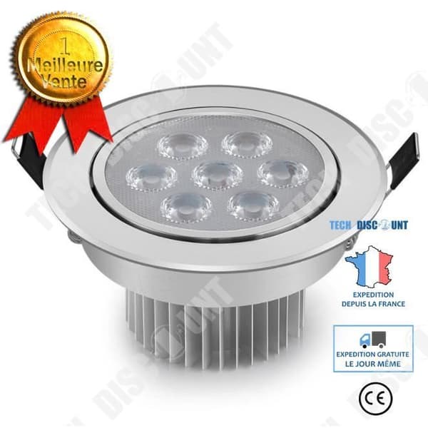 TD® 10x LEDVero LED Downlight 7W rund kallvit.