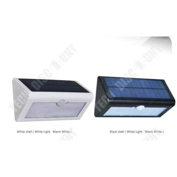 TD® LCC® Vattentät IP65 Super Bright 550 Lumen 36 LED Solar Motion Sensor Light, paket med 2 enheter (vit)