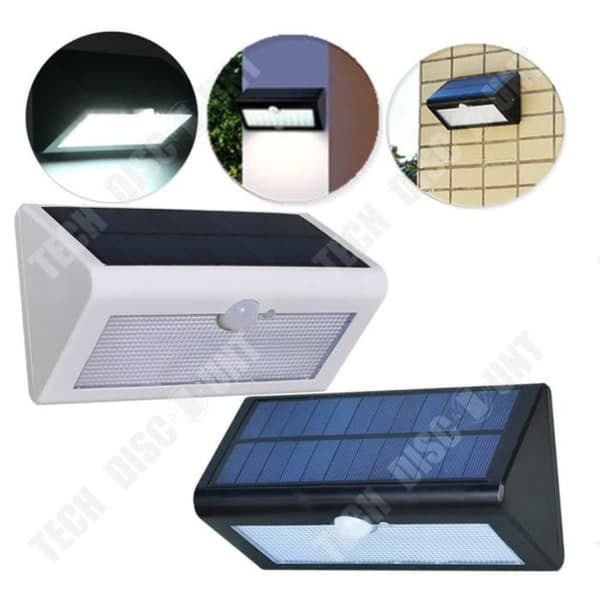 TD® LCC® Vattentät IP65 Super Bright 550 Lumen 36 LED Solar Motion Sensor Light, paket med 2 enheter (vit)