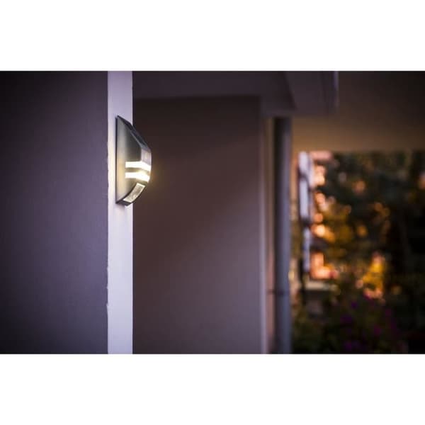 Solarspotlight i rostfritt stål med närvarodetektor - GALIX - Vägglampa typ - 25 Lumen - 8 timmars belysning