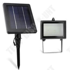 TD® Solar strålkastare LED 110 lumen färger 6500°K strålkastare trädgård camping pool solar belysning färg vit aluminium